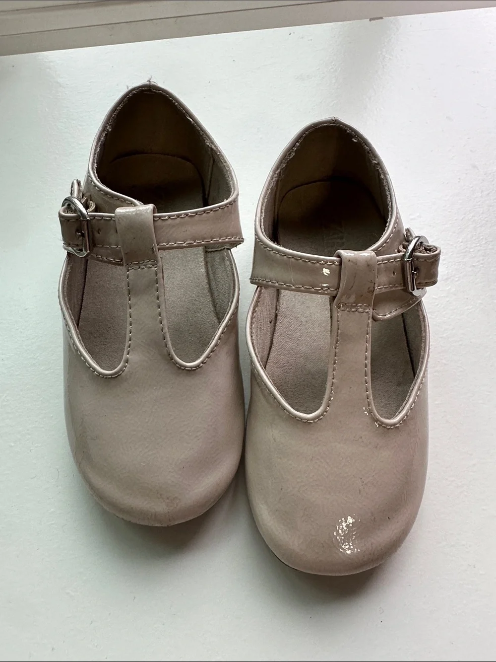 Toddler T-Strap Mary Jane Shoes in beige